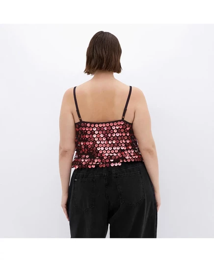 Женский топ City Chic Plus Size Disco с пайетками, розовый