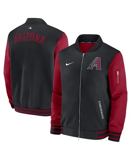 Мужская бомбер Nike Arizona Diamondbacks Authentic, черно-красная