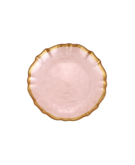 Коктейльная тарелка Vietri Baroque 6″, розовая