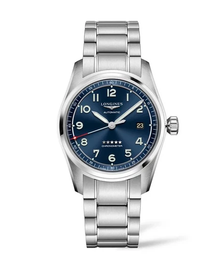 Мужские часы Longines Spirit автомат 40 мм, сталь, синий
