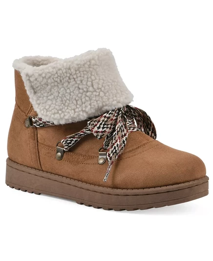 Женские ботильоны на шнуровке White Mountain Womens Idol chestnut fabric