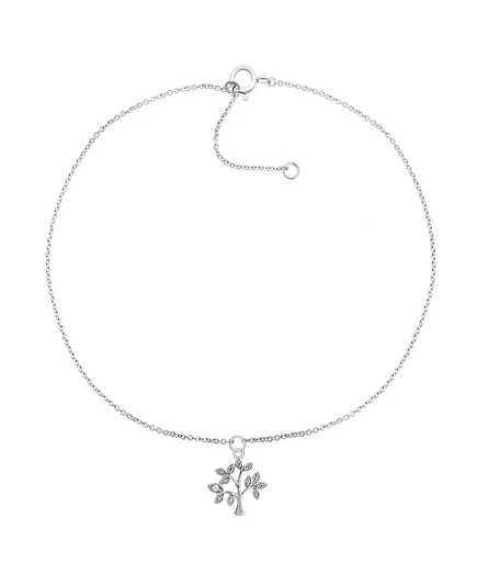 Женский браслет на ногу Macy's Tree of Life, серебро