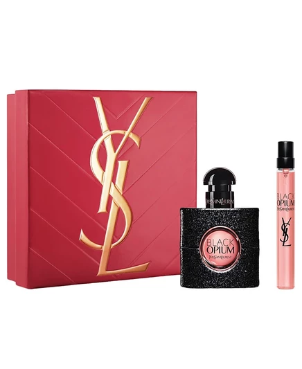 Yves Saint Laurent, 2 шт. Подарочный набор для путешествий с парфюмированной водой Black Opium Duo без цвета