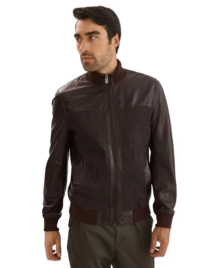 Мужская кожаная куртка Regency Leathers COMO, коричневая