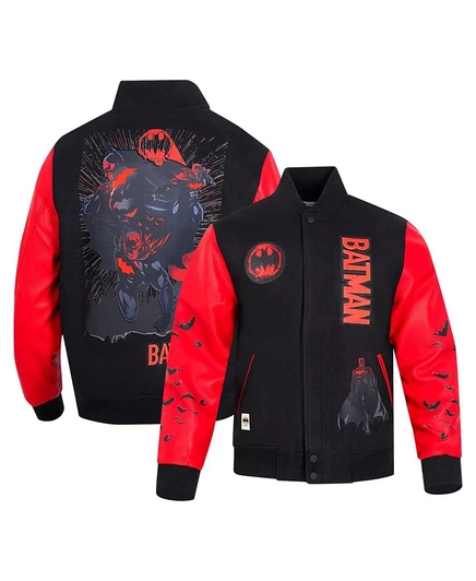Мужская куртка freeze max batman на молнии, черно-красная
