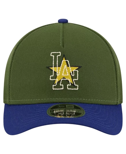 Мужская темно-зеленая кепка Los Angeles Dodgers City от New Era с регулируемой А-образной оправой длиной 9 футов dark green