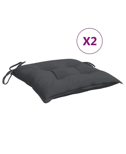 Подушки для стула vidaXL 2 шт, оксфорд 50×50×7 см, антрацит