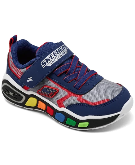 Кроссовки для малышей Skechers, светящиеся, сине-красные
