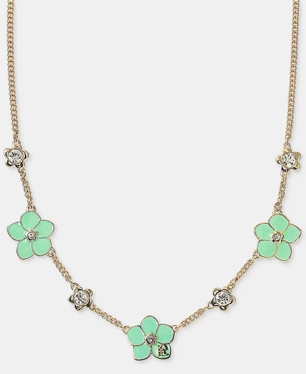 Колье Karl Lagerfeld Paris Flower, зеленое