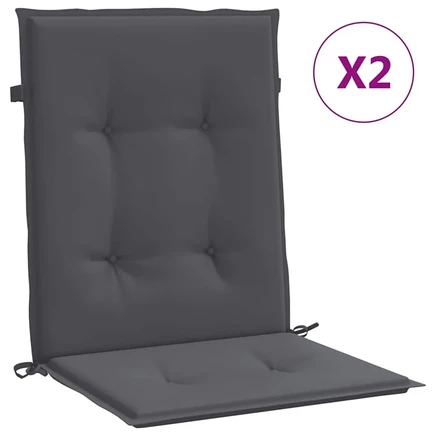 Подушки для кресла vidaXL 100×50×3 см набор 2 шт, серебристые