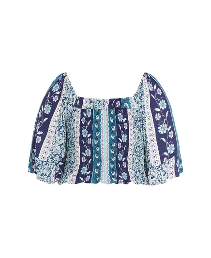 Топ с принтом CITY CHIC Plus Size Samara persian jewel