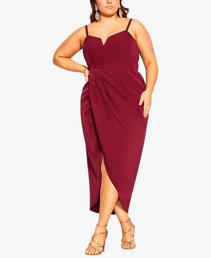 Женское платье City Chic Sassy V, рубиновое