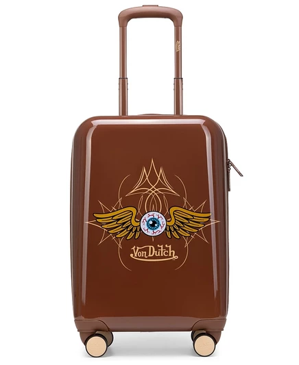 Чемодан Von Dutch Eyeflight ручная кладь 41,4 л, коричневый
