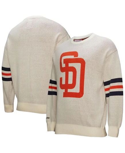 Мужской пуловер Mitchell & Ness ретро Padres, кремовый