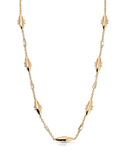 Колье с хрустальной цепочкой ETTIKA Oval Dome gold