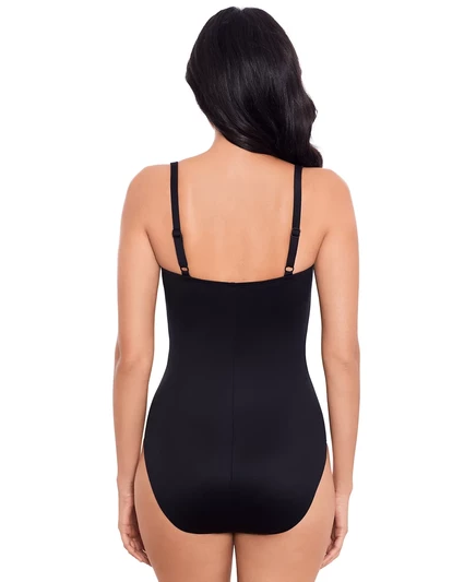 Женский цельный купальник из сетки Spectra Lyra на косточках Miraclesuit black/white