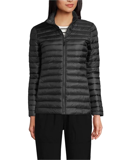 Женская куртка lands' end thermoplume, черная
