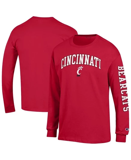 Мужская футболка Champion Cincinnati Bearcats с длинным рукавом, красная