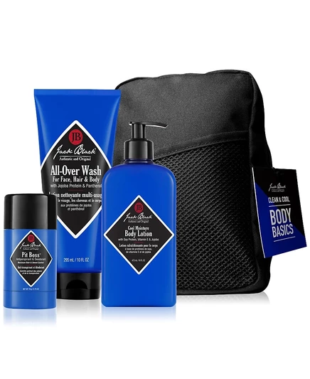 Jack Black, 4 шт. Набор для ухода за телом Clean & Cool Body Basics без цвета