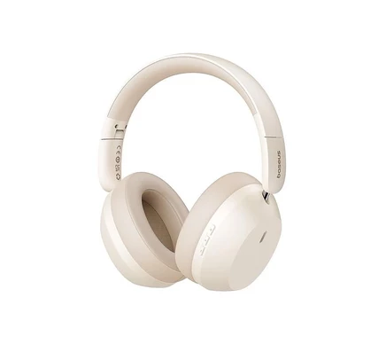Складные накладные наушники Baseus Bass 35 Max с 50-часовым временем воспроизведения и глубокими басами, серо-белые