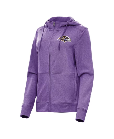 Женская куртка с капюшоном на молнии Baltimore Ravens Seeker от Antigua Women's Heather Purple heather purple