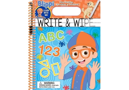 Blippi. Книга «Пиши и стирай» с маркером
