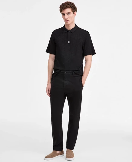 Мужские приталенные джинсы David 222D Hugo Boss black
