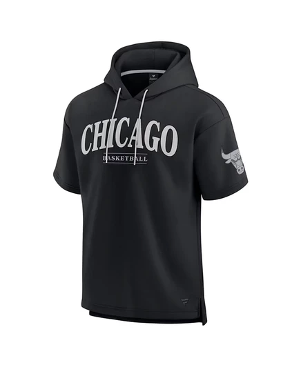 Мужская черная толстовка-пуловер с коротким рукавом Fanatics от Chicago Bulls Elements Ready black