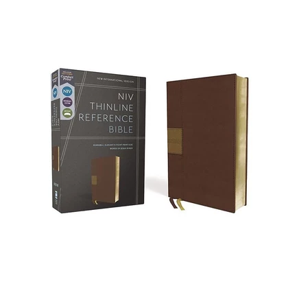 Справочная Библия NIV Thinline Leathersoft, коричневая