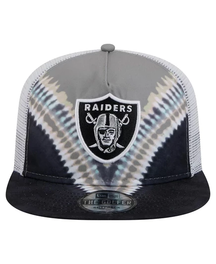 Мужская кепка-снэпбэк для гольфистов New Era, серая /черная, Las Vegas Raiders Throwback Dye gray, black