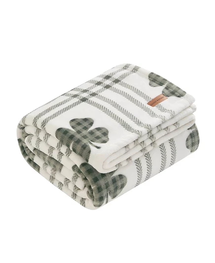 Плед Lucky Brand Clovers 127×178 см, зеленый
