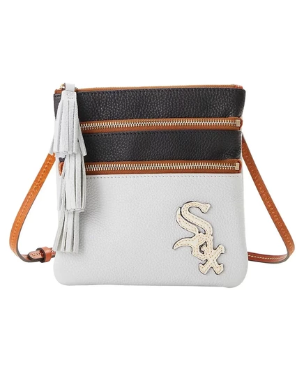 Портмоне Dooney & Bourke Chicago White Sox Infield с тройной застежкой-молнией через плечо