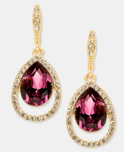 Женские серьги Givenchy с кристаллами, фиолетовые