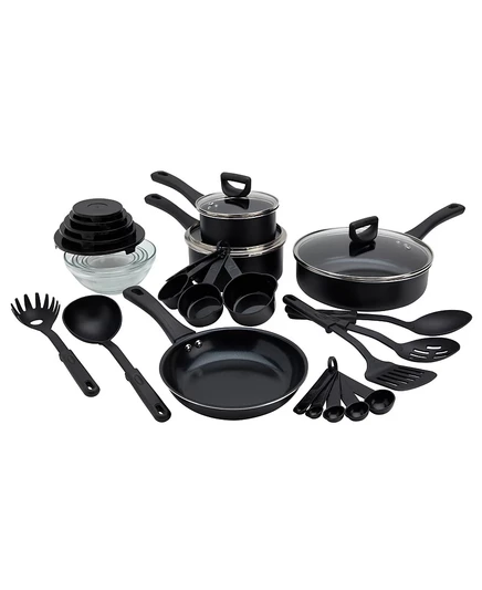 Набор посуды Basic Essentials 31 предмет антипригарный, черный