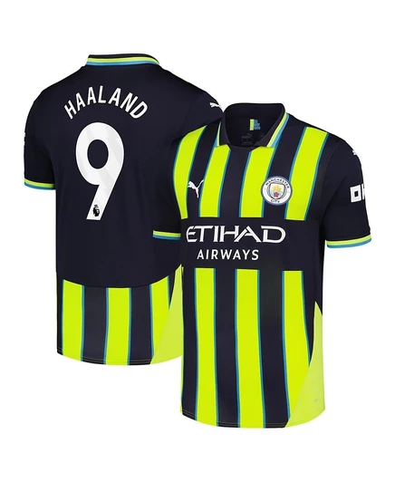 Мужская игровая футболка Puma Manchester City 2024/25 с именем Haaland, синяя
