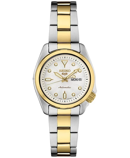 Женские часы Seiko 5 Sports автомат, 28 мм, двухцветные