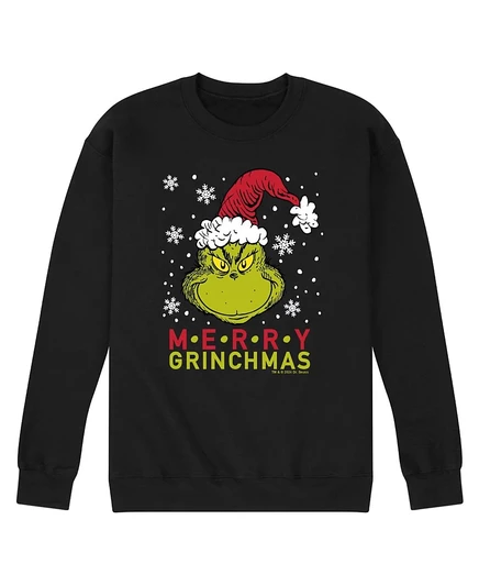 Мужская флисовая куртка AIRWAVES The Grinch Merry The Grinchmas с длинным рукавом black