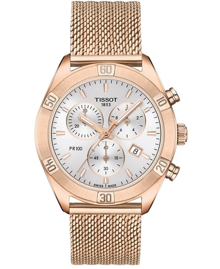 Женские часы Tissot PR 100 Sport Chic, золотистые