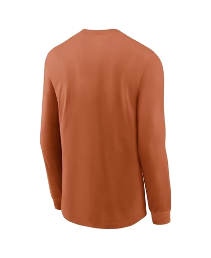 Мужская футболка с длинным рукавом Nike Texas Orange Texas Longhorns Essential Baseball Arch texas orange