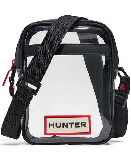 Прозрачная сумка через плечо Hunter Men's Transfer Clear черного цвета