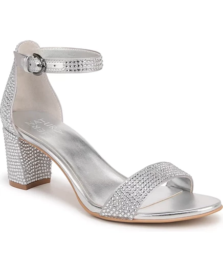  Босоножки под платье Vera-Glitz silver satin/stones