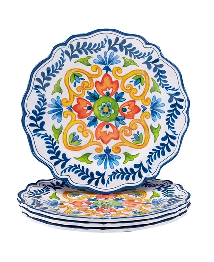 Набор тарелок Certified International Flores, 4 шт., мультицвет