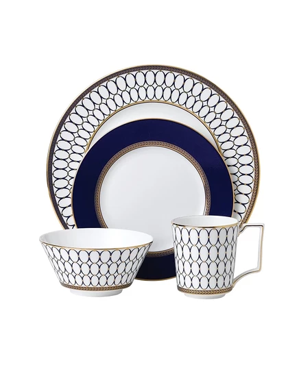 Набор столовой посуды Wedgwood Renaissance Gold, 4 предмета, синий