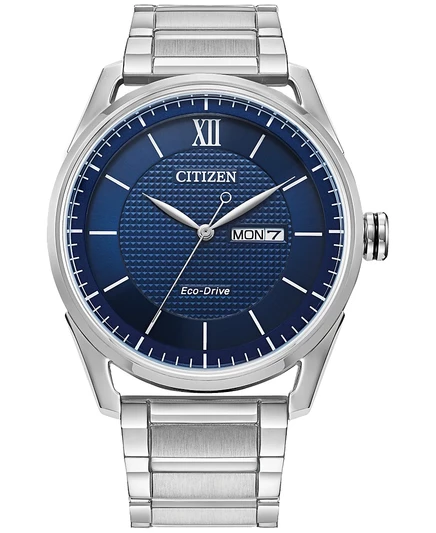 Мужские классические часы-браслет Citizen Eco-Drive с браслетом из нержавеющей стали диаметром 42 мм