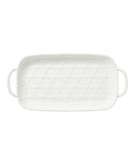 Поднос Lenox Wicker Creek фарфоровый с ручками, белый