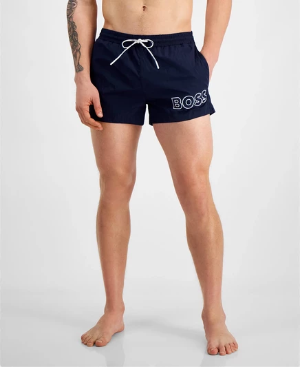 Мужские пляжные шорты Hugo Boss Mooneye 3″, темно-синие