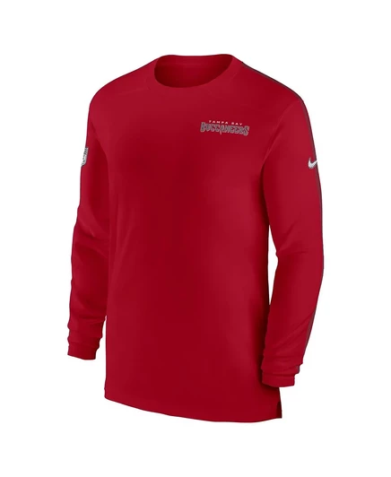 Мужская футболка с длинным рукавом Nike Red Tampa Bay Buccaneers Sideline Coach UV Performance red, gold