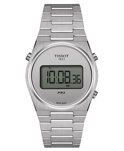 Унисекс часы Tissot PRX Digital 35 мм, серебристые