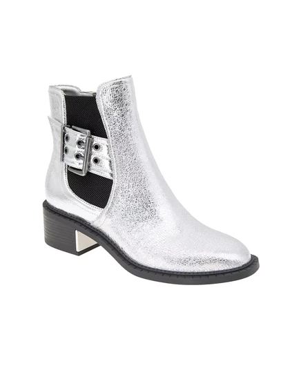  Женские ботильоны с застежкой на Бове silver metallic