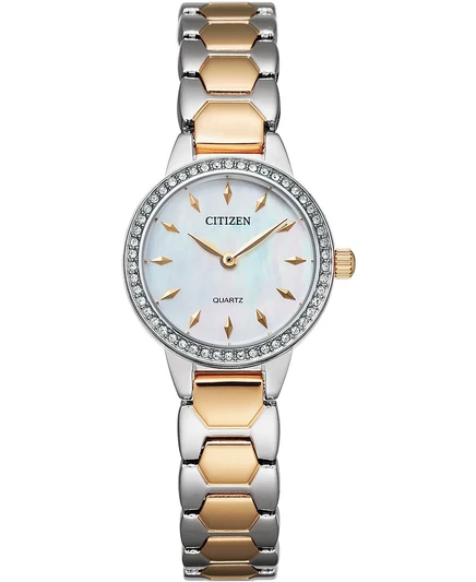 Женские часы Citizen Quartz 24 мм двухцветные